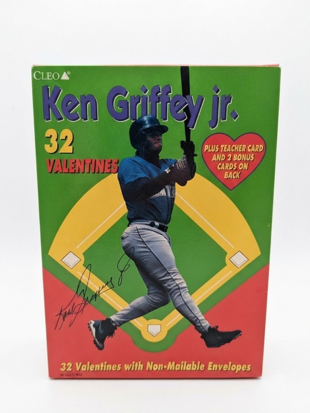 1990s ⚾ Ken Griffey Jr. 32 Valentine Box with Envelopes — NEW IN BOX SEALED 💙💛